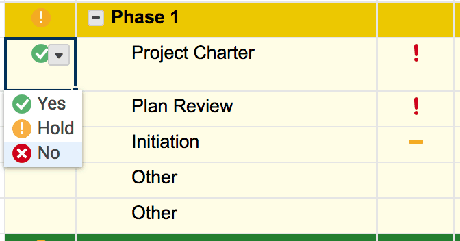 Show Project Progress or Status