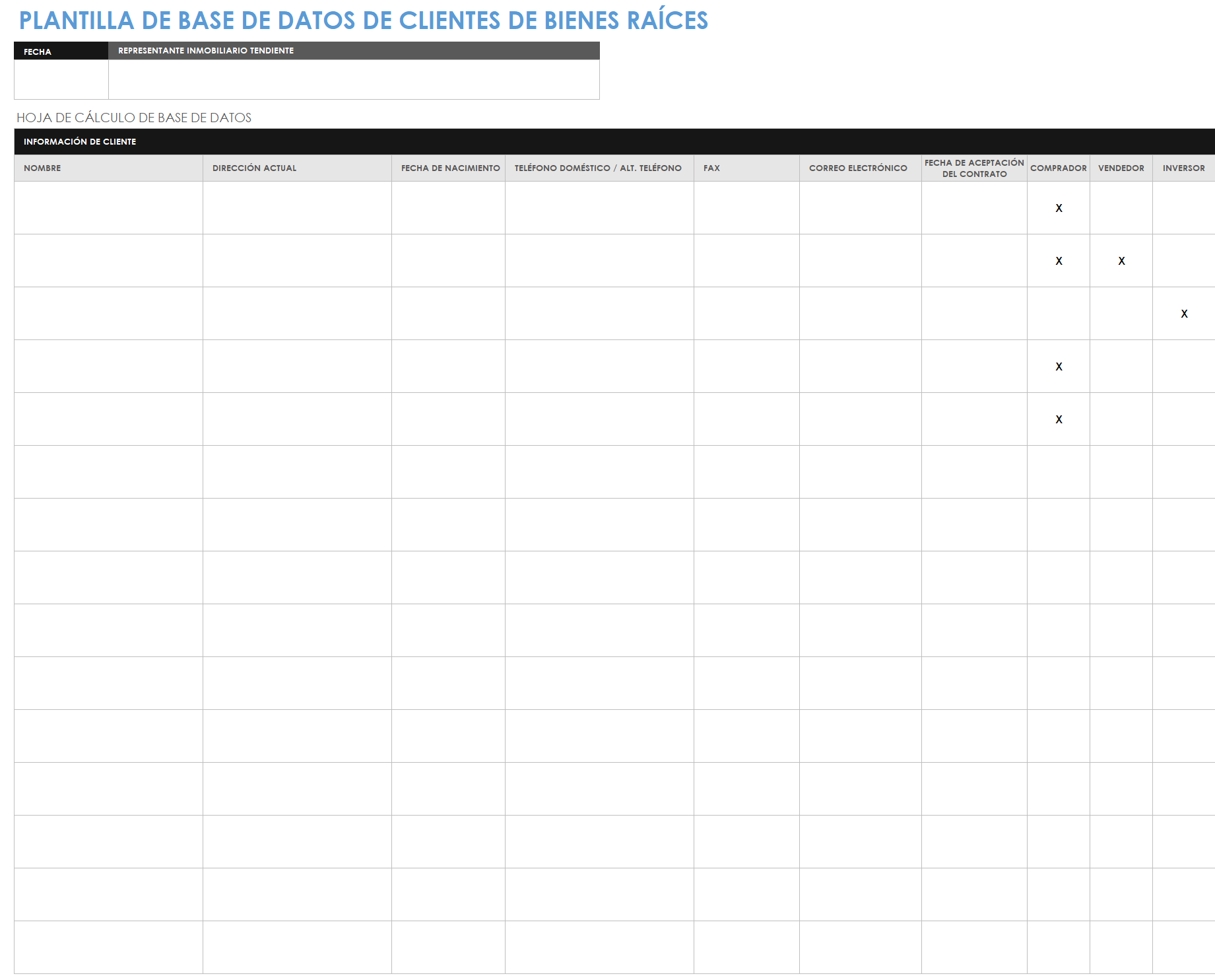 Base de datos de clientes inmobiliarios