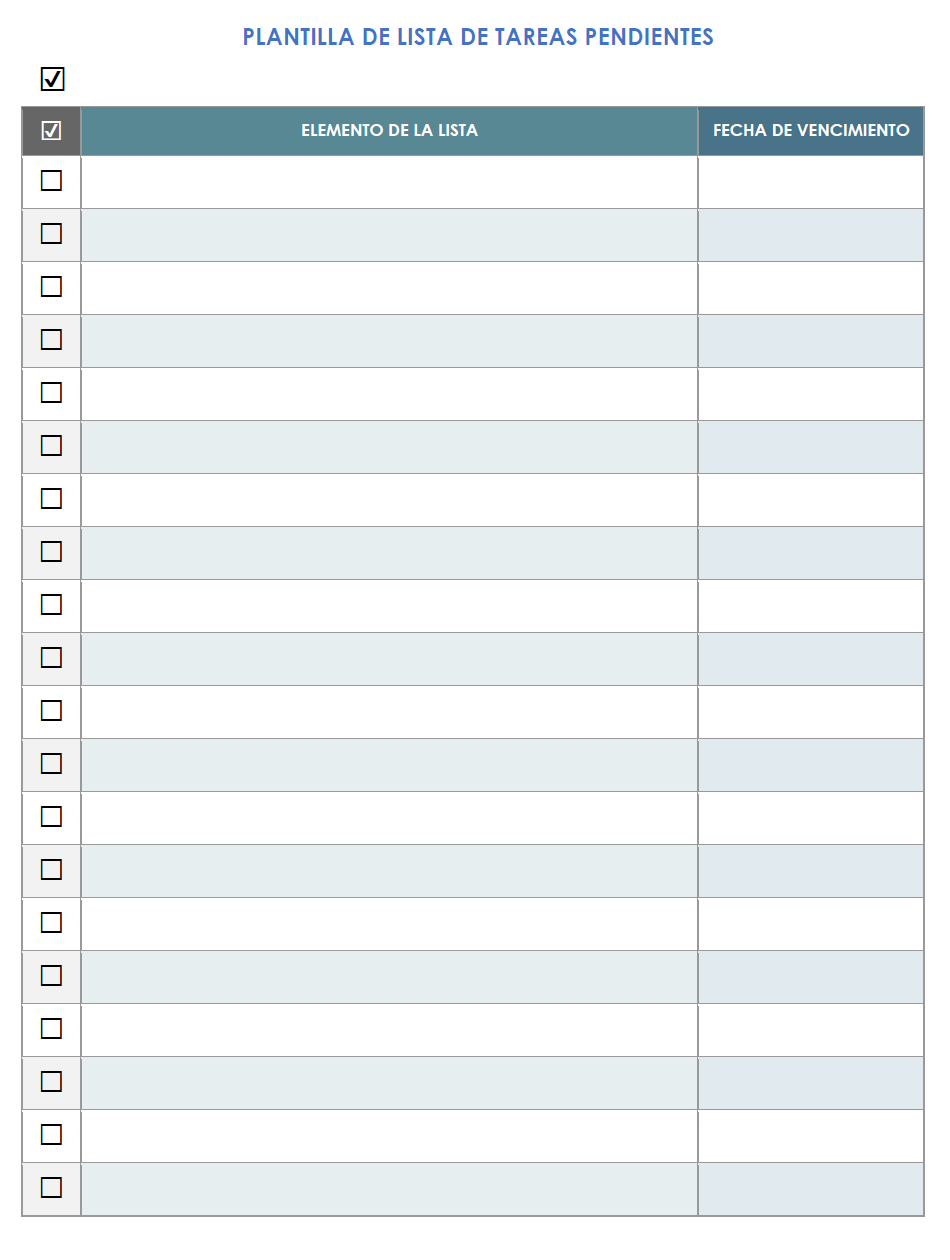  Plantilla de lista de tareas pendientes de Google