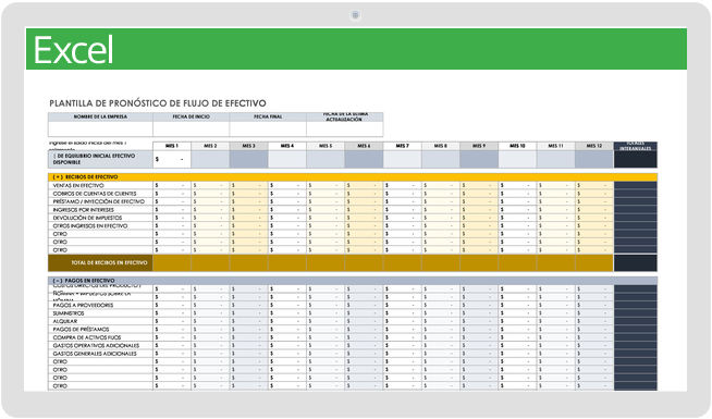 Pronóstico de flujo de efectivo