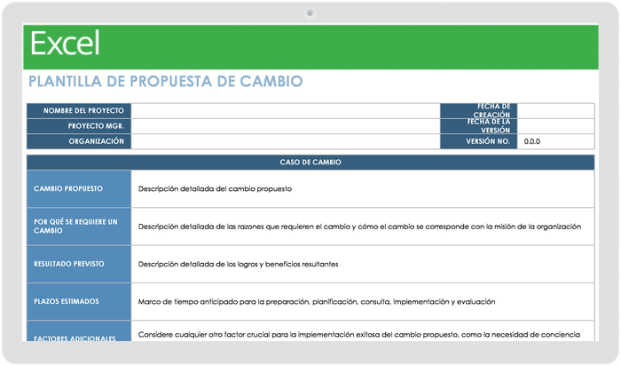 PLANTILLA DE PROPUESTA DE CAMBIO