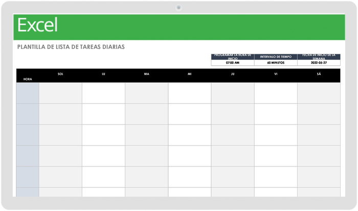 LISTA DE TAREAS DIARIAS