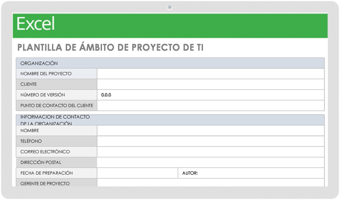  Plantilla de Alcance Del Proyecto de TI