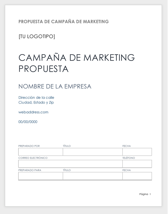 Propuesta de campaña de marketing