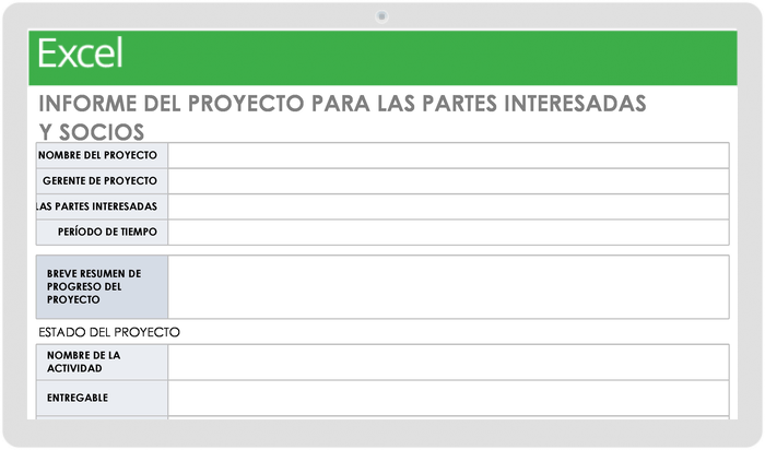 PLANTILLA DE INFORME DE PROYECTO PARA PARTES INTERESADAS Y SOCIOS